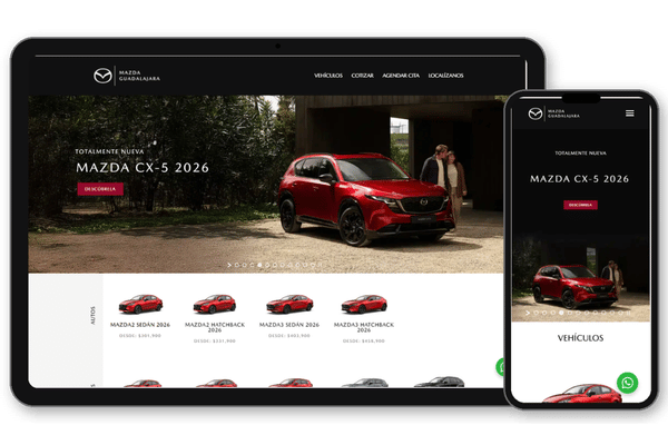 Diseño de página web Mazda Guadalajara