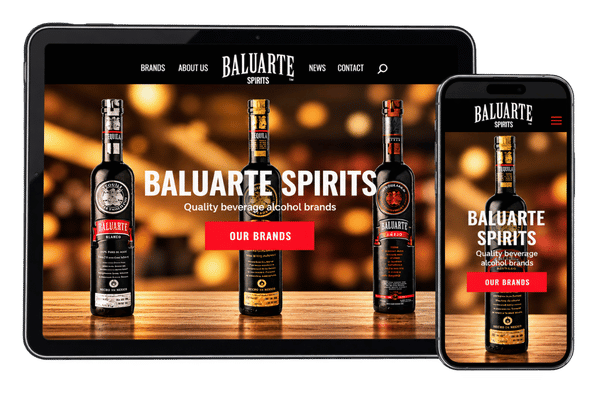 Diseño de página web Baluarte Spirits