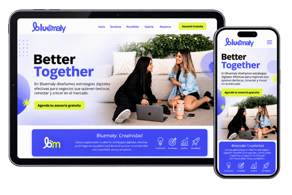 Diseño de página web Bluemaly