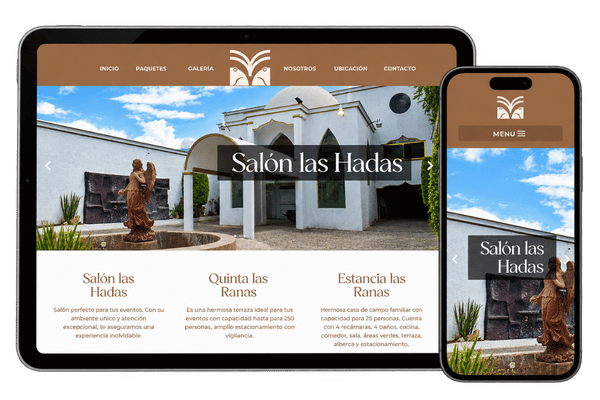 Diseño de página web Hadas y Ranas
