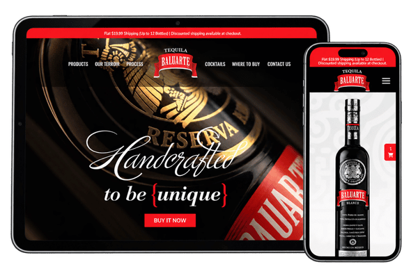 Diseño de página web Baluarte Tequila